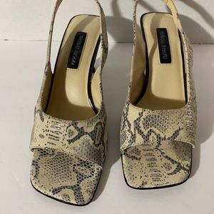 Bisou Bisou Shoes - Bisou Bisou grey snakeskin 8.5 heel Bisou Bisou Shoes - Bisou Bisou grey snakeskin 8.5 heel
